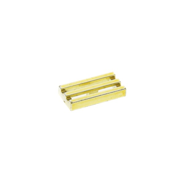 1x Lego Gitterfliese chrome gold 1x2 (mit Nut / Lippe) 30244 51815 35248 2412b