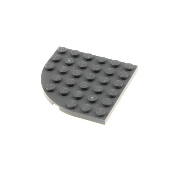 1x Lego Bau Platte Ecke rund 6x6 neu-dunkel grau 76038 7739 4500517 6003