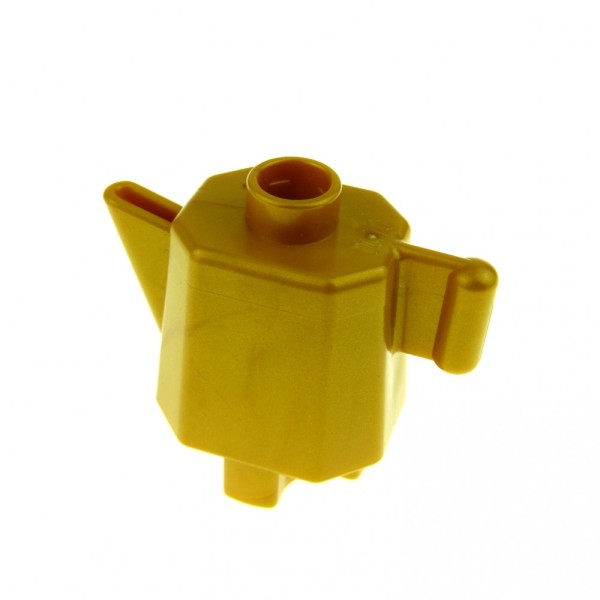 1x Lego Duplo Geschirr Kanne perl gold gelb Kaffee Tee Möbel 4278725 24463 31041