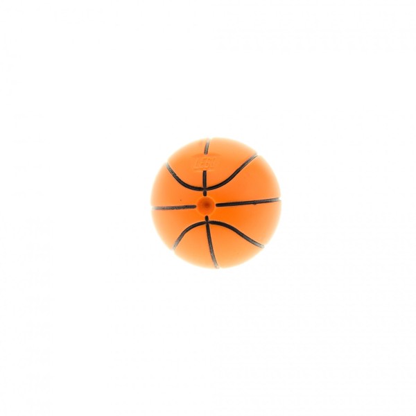 1 x Lego System Ball Basketball orange mit Standard Linien schwarz für Set Sports 3827 3432 3433 3431 3428 4186831 43702pb02