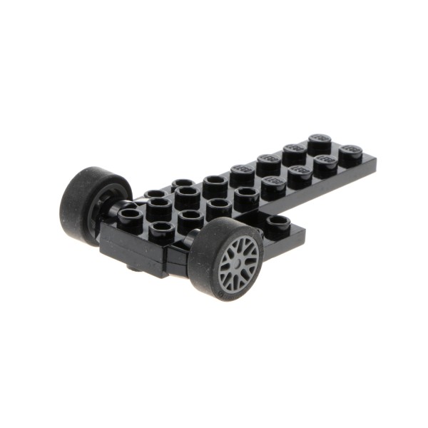 1x Lego Fahrgestell Rückzieh Motor 8x4 schwarz Rad Y Speiche Auto 93595 10039c01