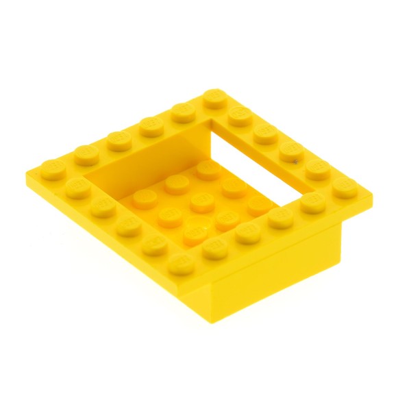 1 x Lego System Bau Platte gelb doppelt Rahmen 6x6x1 Cockpit Cabin Base Unterbau 4597