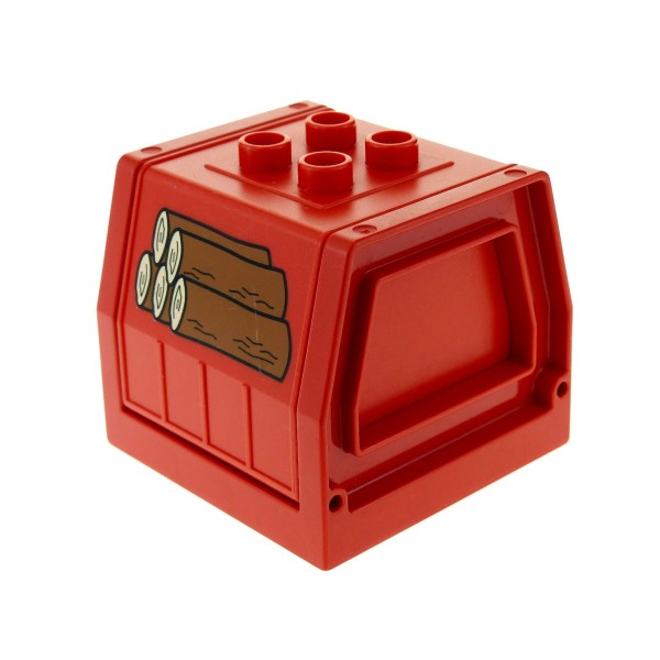 1x Lego Duplo Eisenbahn Aufsatz rot Baum Container 4129944 31301 31304pb02