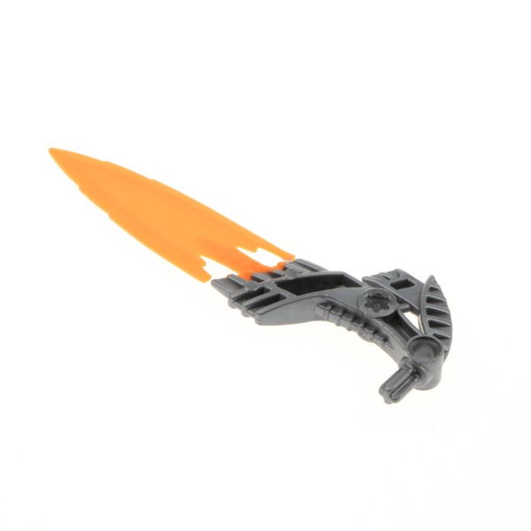 1x Lego Bionicle Waffe Schwert silber grau orange Flamme Klinge 2235 4579003 87806pb01
