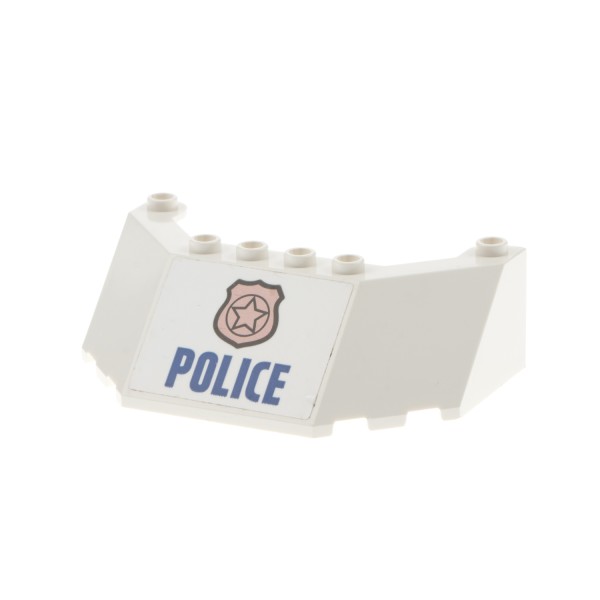 1x Lego Windschutzscheibe 5x8x2 weiß Fenster Boot Front Police 60129 62576pb04