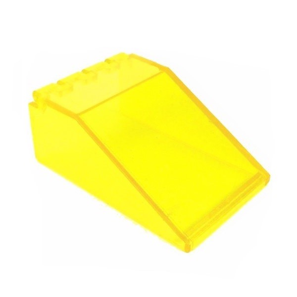 1x Lego Windschutzscheibe 6x4x2 transparent gelb Auto Fenster Vordach Cockpit 4474