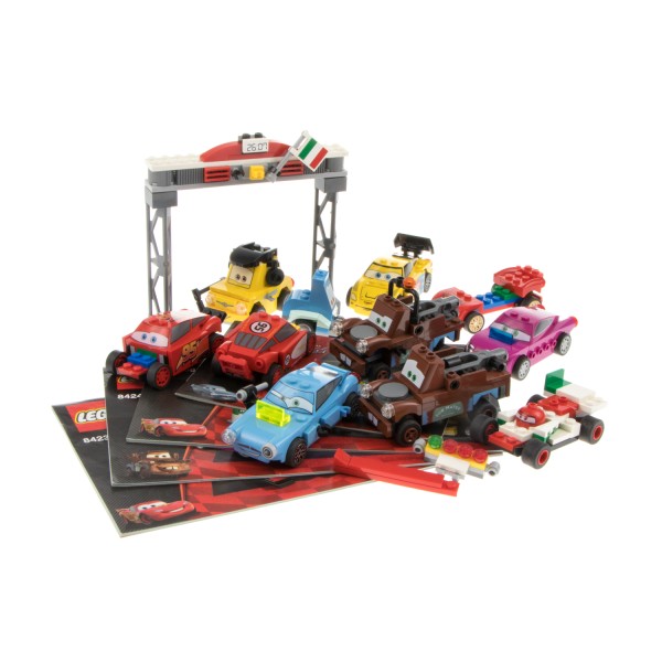 1x Lego Teile Set Auto Cars Lightning McQueen 9480 8206 8424 8423 unvollständig