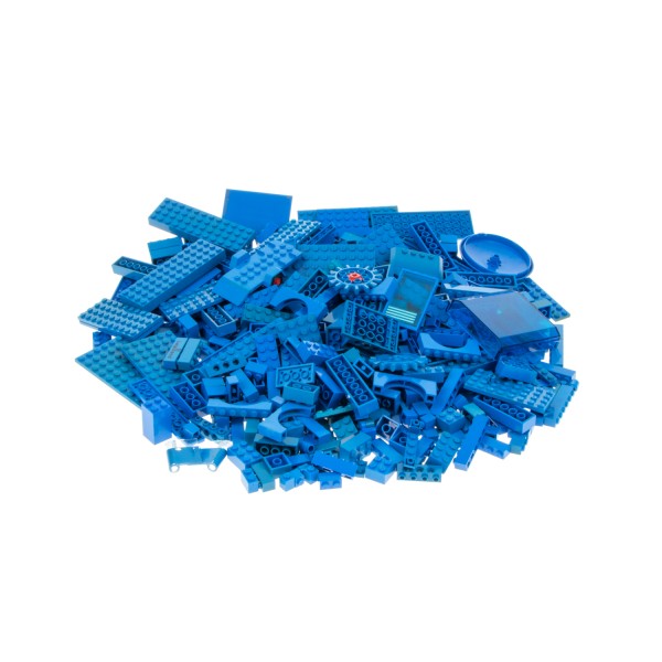 0,90 kg Lego Großpack Set B-Ware abgenutzt blau Sonder Basic Bau Steine Kiloware