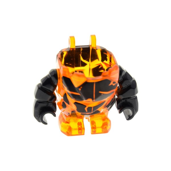 1 x Lego System Figur Power Miners Torso Körper transparent orange schwarz Felsen Stein Mini Rock Monster - Firax ohne Kopf 8191 8189 pm025 64784pb02c01