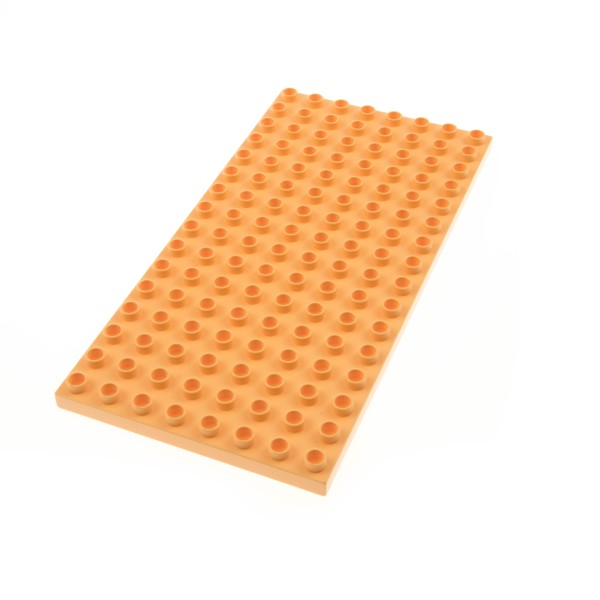 1x Lego Duplo Bau Platte B-Ware abgenutzt 8x16 hell orange Grundplatte 6490