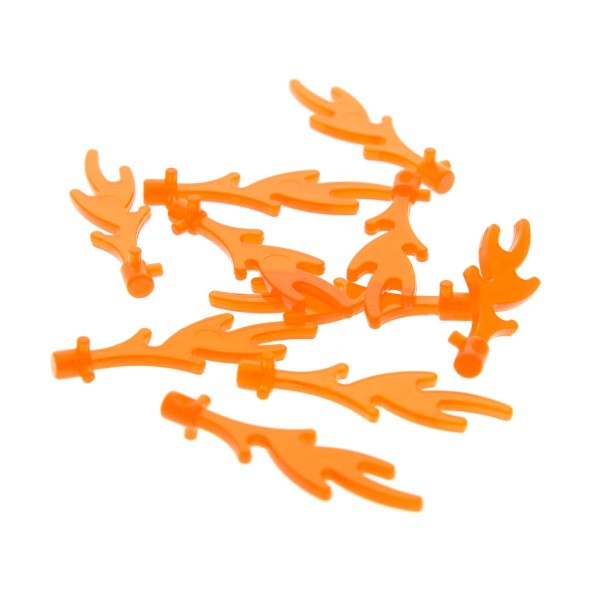 10 x Lego System Flamme transparent neon orange Drache Dino Dinosaurier Feuer Zunge Seegras Wasser für Set 5934 5987 7419 6126
