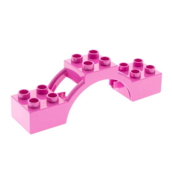 1x Lego Duplo Burg Tor Bogen Stein dunkel pink 2x8x2 Schloss 6153 4654788 62664