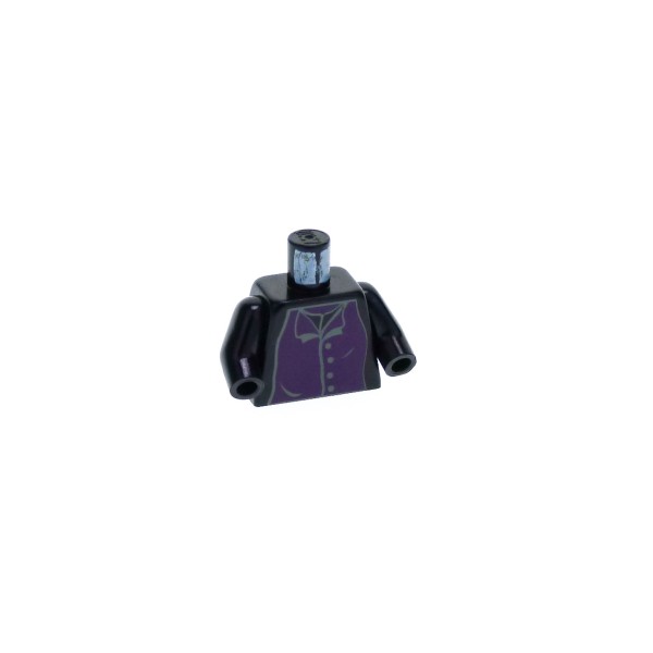 1 x Lego System Torso Oberkörper Figur Harry Potter Professor Snape schwarz violette Hemd für hp012 973px148