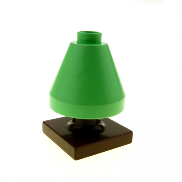 1x Lego Duplo Möbel Lampe hell grün braun 2x2x1 2/3 Schirm Haus 4375 437829 4378