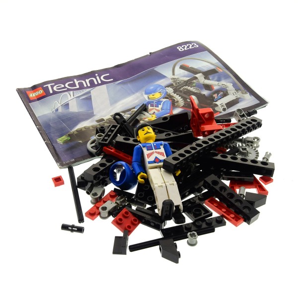 1 x Lego Technic Set Modell Nr. 8223 Model Harbor Technic Hydrofoil 7 Hovercraft Boot tech018 Figur rot Bauanleitung incomplete unvollständig 