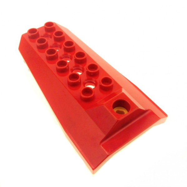 1x Lego Duplo Toolo Stein Flügel rot mit Schraube gelb Flugzeug 31037c01