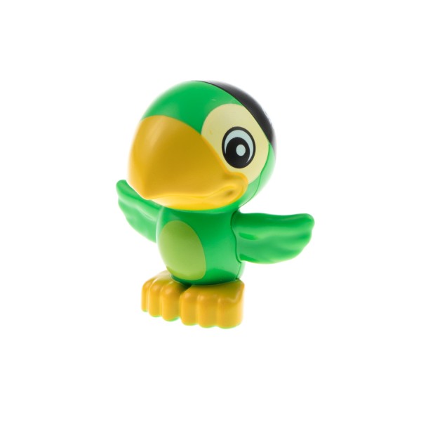 1x Lego Duplo Tier Vogel Papagei Skully hell grün Totenkopf Kopftuch 16696pb01