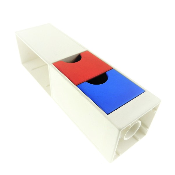 1x Lego Duplo Möbel Regal weiß rot blau 2x2x6 Schrank Säule Haus 6471 6462