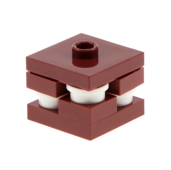 1x Lego Minecraft Erz Nether Quarz Block 2x2 dunkel rot 3022 3024 4073 87580