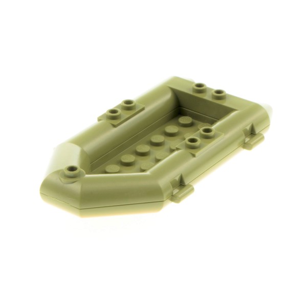1x Lego Boot oliv grün klein mit Rundstein Schlauchboot Ruderboot 2654 30086