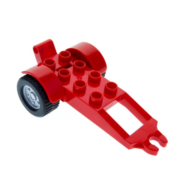 1x Lego Duplo Anhänger Fahrgestell rot für Feuerwehr 4664 4249173 47450c01