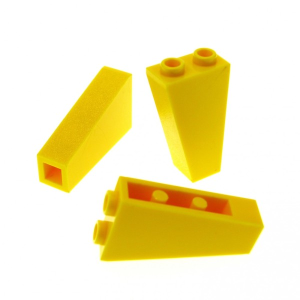 3 x Lego System Schrägstein 75° gelb 2 x 1 x 3 Ziegel Stein negativ Dachstein für Sponge Bob 2449