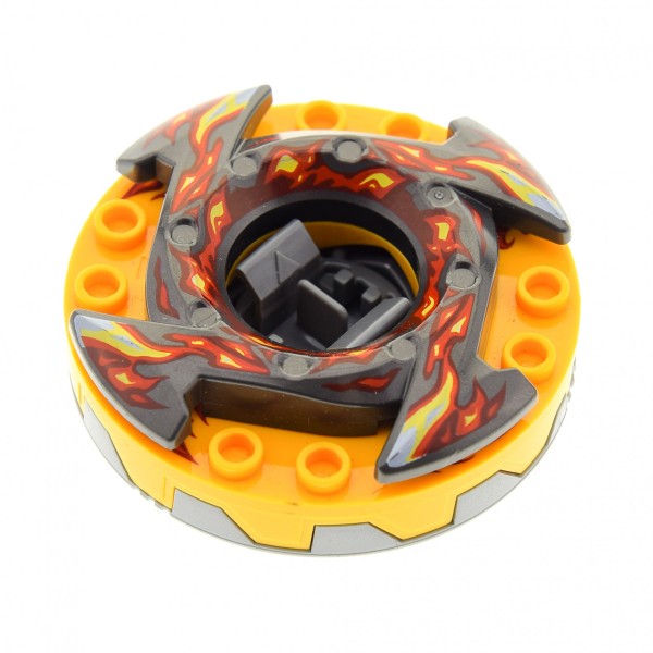 1x Lego Ninjago Spinner orange Feuer Löwe Ring mit Gleitstein bb0549c09pb01