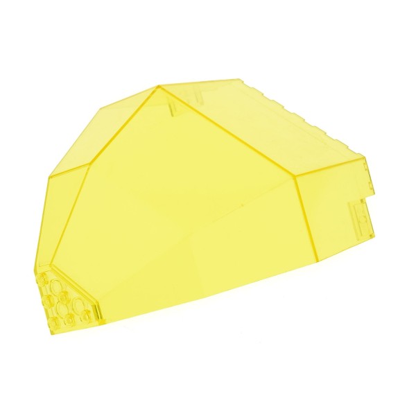 1x Lego Fenster B-Ware abgenutzt transparent gelb 10x10x12 Scheibe 6987 2409