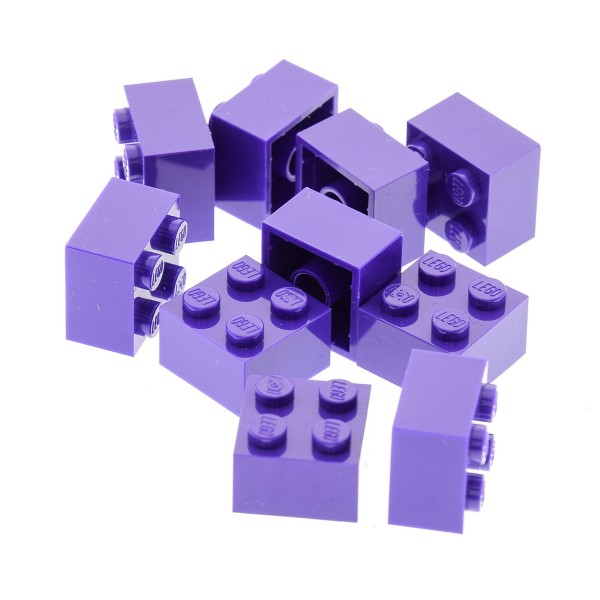 10 x Lego System Bau Stein dunkel lila 2x2 Basis Friends Set 45020 79122 41004 4225125 6223 35275 3003