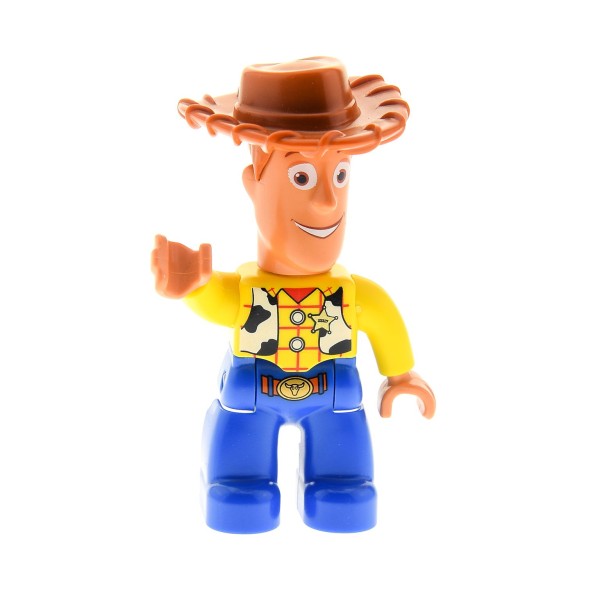 1x Lego Duplo Figur Mann blau gelb Woody Toy Story Cowboy 5691 5659 47394pb130