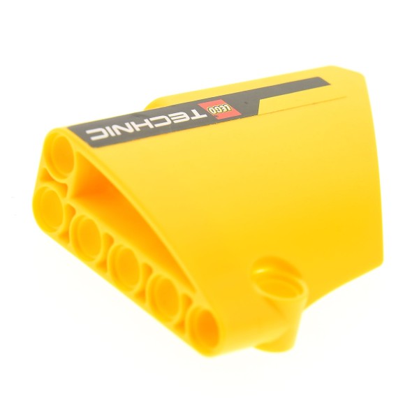 1 x Lego Technic Panele gelb Verkleidung 14 Seite B gross kurz glatt Fairing # 14 Side B mit Sticker TECHNIC Logo Set 8069 64680