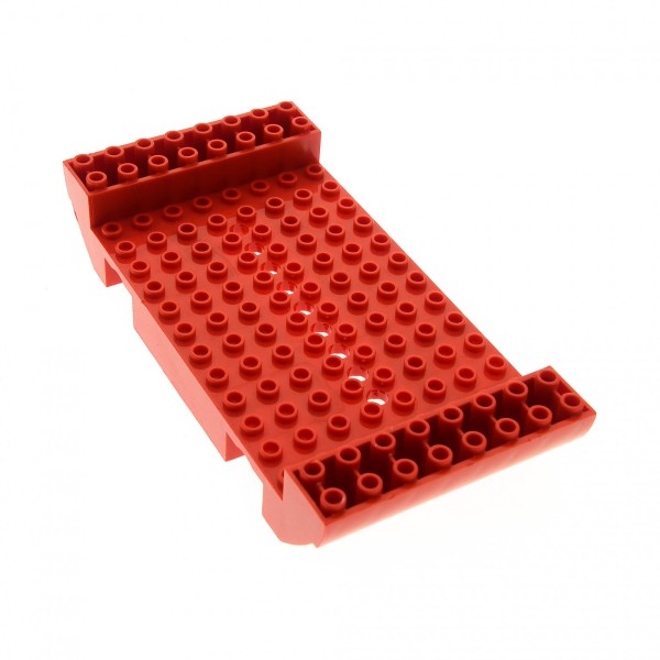 1 x Lego System Boot Rumpf rot 8x16x2 1/3 mit 9 Löchern Piraten Wikinger Schiff Mittelstück Set 6290 6289 2560