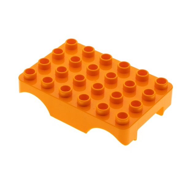 1x Lego Duplo Fahrgestell Boden orange 4x6 Fahrzeug Set 10818 6136589 24180