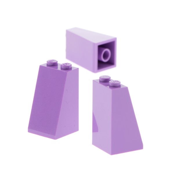 3x Lego Dachstein 75° 2x2x3 medium lavendel Dachziegel schräg 98560 3684c