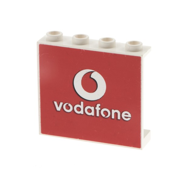 1x Lego Panele weiß 1x4x3 Sticker Vodafone Logo rot Set 8672 4215bpb24