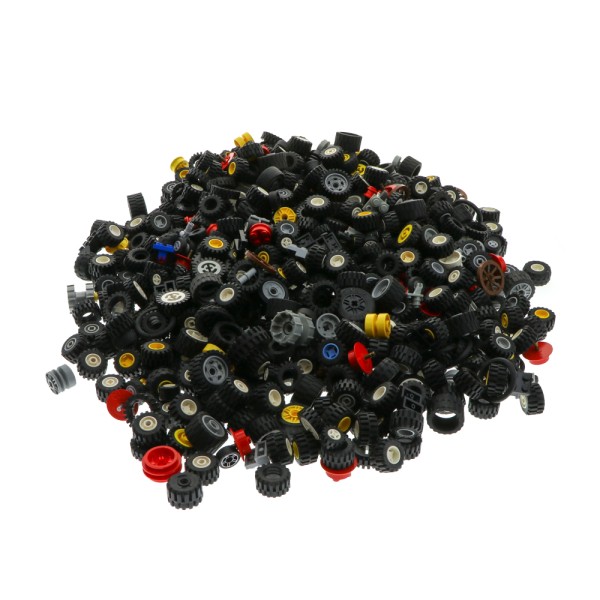 1,58 kg Lego Räder Reifen Felgen grau weiß Auto Rad verschiedene Formen