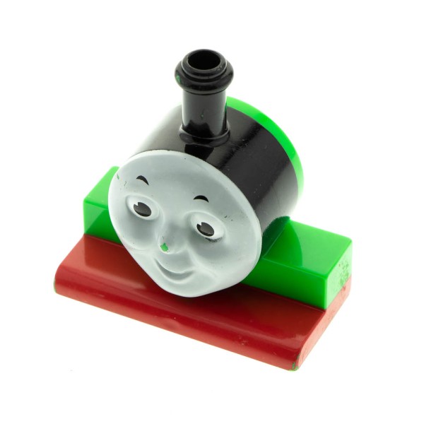 1x Lego Duplo Führerhaus B-Ware abgenutzt Gesicht Percy hell grün 52062pb01