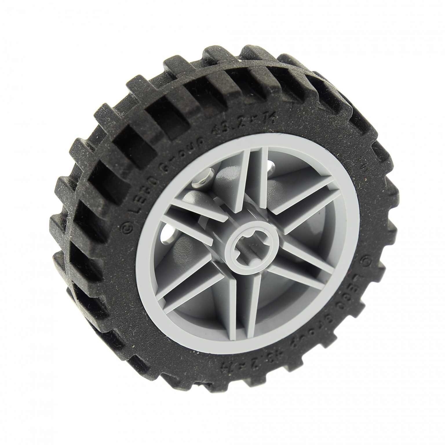 4 Stück LEGO Technic- Felge / Wheel 18 mm D x 14 mm hell blaugrau # 55982 