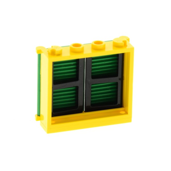 1x Lego Fenster Rahmen 1x4x3 gelb Laden 1x2x3 grün schwarz 3854 3856 3853