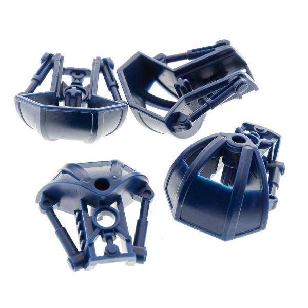 4 x Lego Bionicle Figur Schulter Panzer dunkel blau Rüstung Shoulder Armor , Toa Metru 47310