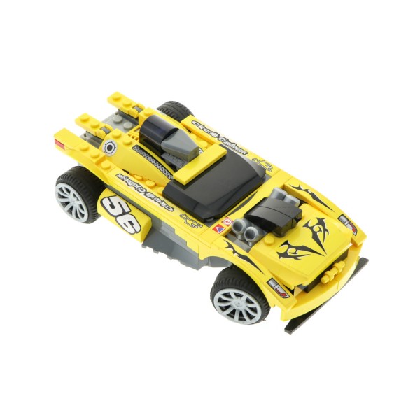 1x Lego Set Racers Auto Track Turbo RC Renn Wagen 8183 gelb unvollständig