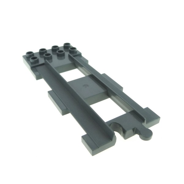 1x Lego Duplo End Schiene 2x4 neu-dunkel grau Abstellgleis Platte Gleis 31442