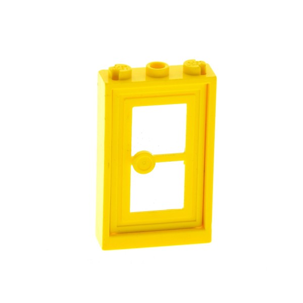 1x Lego Tür Rahmen 1x3x4 gelb Tür Blatt gelb Zarge Haus Fenster 7930 3579