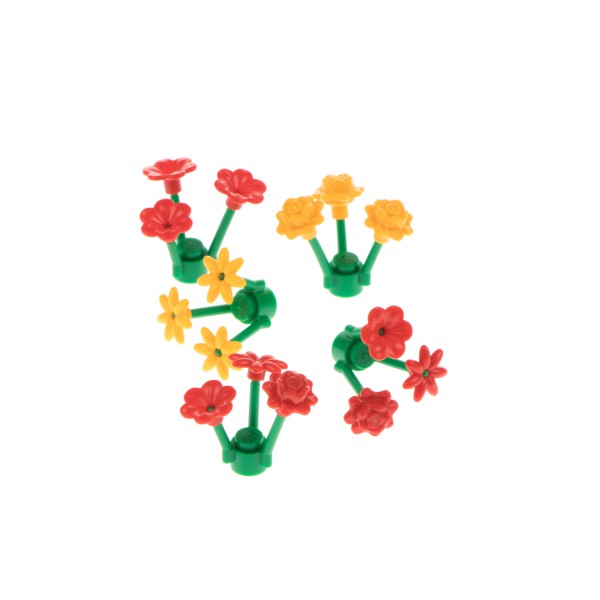 5x Lego Blumen Pflanzen Stiel grün Blüte Farbe zufällig gemischt Typ3 93081 3741