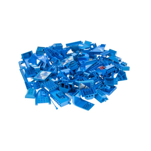 0,50 kg Lego Großpack Set B-Ware abgenutzt blau Sonder Steine Panele 3754pb01 