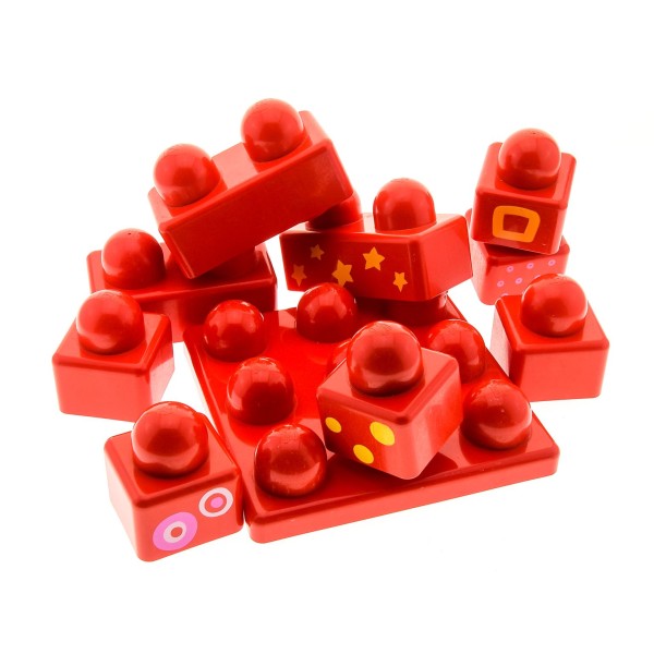1 x Lego Duplo Primo Spiel Set Bau Steine Platte rot 3x3 Baustein grosse Noppen Baby 31000 31001 31012