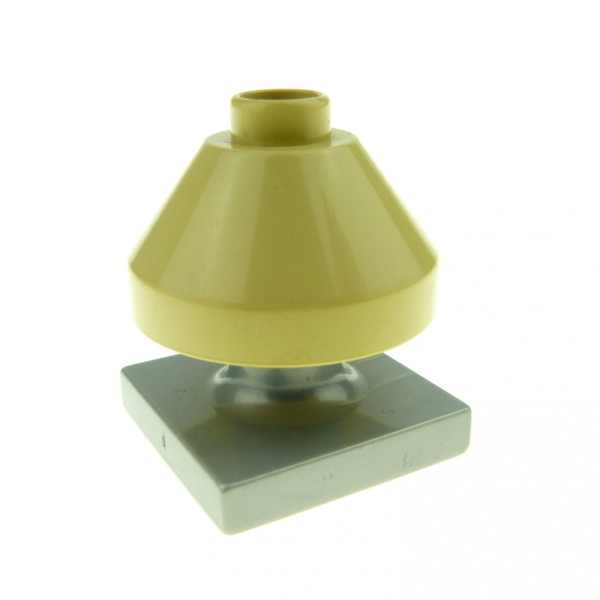 1x Lego Duplo Möbel Lampe beige silber grau 2x2x1 Schirm DupCone2 4191278 4375