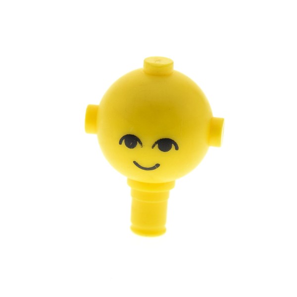 1 x Lego System Homemaker Großkopf Kopf gelb Gesicht ohne Augenbrauen für Figuren Mann Frau Mutter Vater Kind Mädchen Junge 250 263 297 685px1