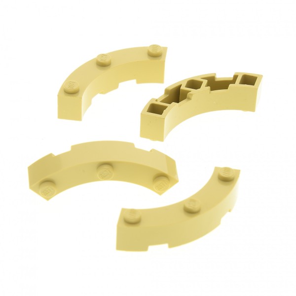 4x Lego Bogenstein beige 4x4 viertel Kreis Zaun Set 70146 4757 9519 48092