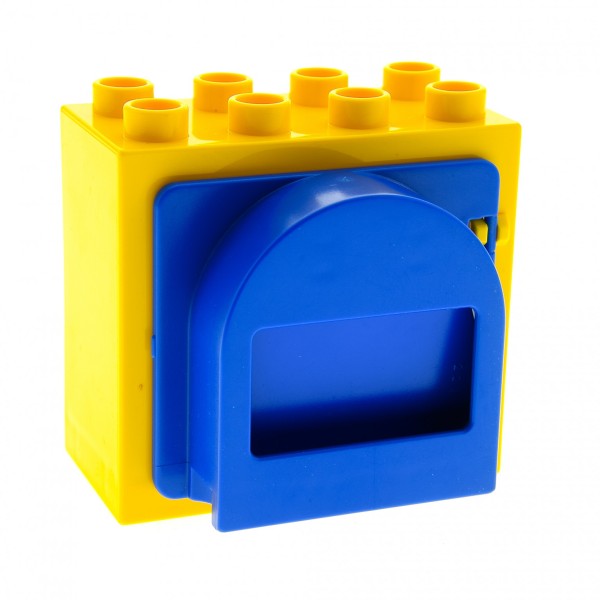1x Lego Duplo Fenster Rahmen klein 2x4x3 gelb Tür blau Briefkasten 2230 61649